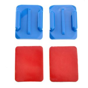 ST-12 2 x Curved Surface Adapters + 2 Adhesive Mount Stickers for GoPro, Insta360, DJI and Other Action Cameras (Blue)