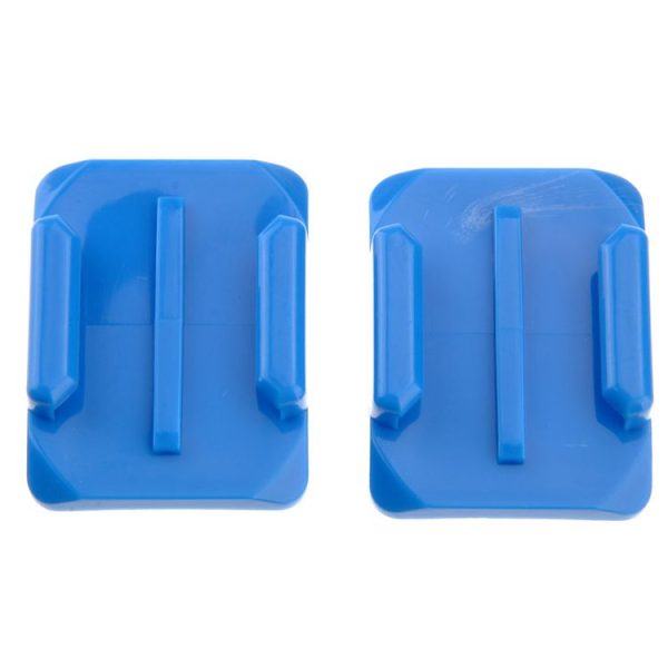 ST-12 2 x Curved Surface Adapters + 2 Adhesive Mount Stickers for GoPro, Insta360, DJI and Other Action Cameras (Blue) - Image 3