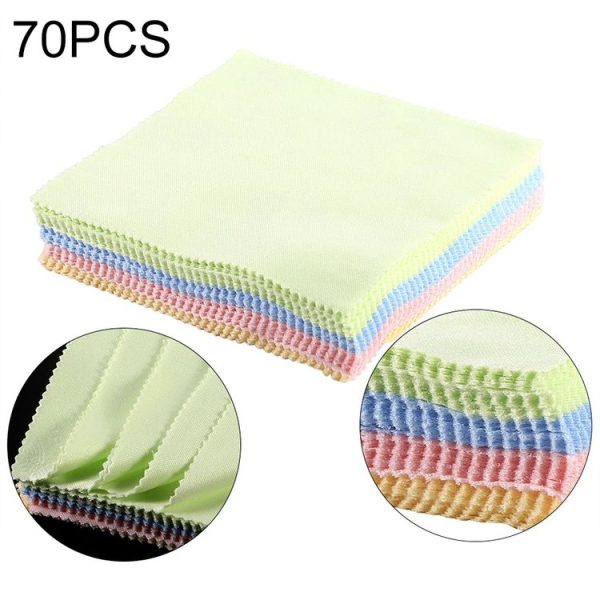 70 PCS Soft Cleaning Cloth for LCD Screen / Glasses / Mobile Phone Screen