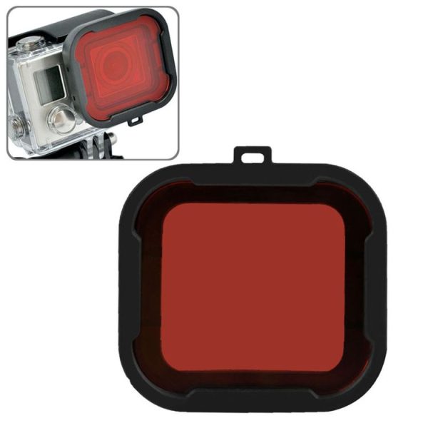 Polar Pro Aqua Cube Snap-on Dive Housing Filter for GoPro HERO4 / 3+ (Red) - Image 2
