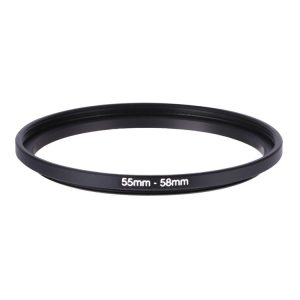 55mm-58mm Lens Stepping Ring (Black)