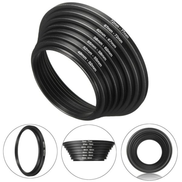 49mm-82mm Lens Stepping Ring, Include 8 Lens Stepping Rings (49mm-52mm, 52mm-55mm, 55mm-58mm, 58mm-62mm, 62mm-67mm, 67mm-72mm, 72mm-77mm, 77mm-82mm) - Image 2