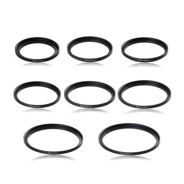 49mm-82mm Lens Stepping Ring, Include 8 Lens Stepping Rings (49mm-52mm, 52mm-55mm, 55mm-58mm, 58mm-62mm, 62mm-67mm, 67mm-72mm, 72mm-77mm, 77mm-82mm) - Image 3