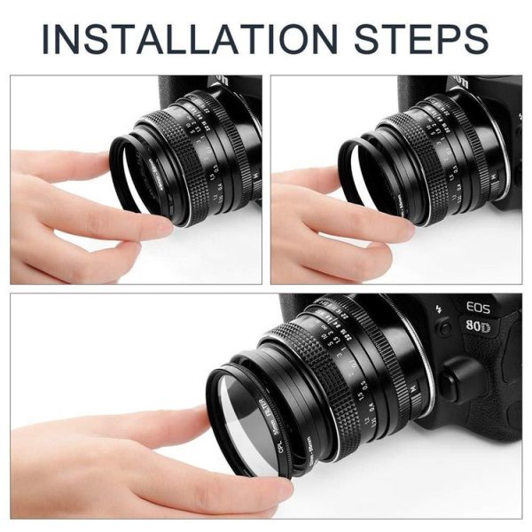 49mm-82mm Lens Stepping Ring, Include 8 Lens Stepping Rings (49mm-52mm, 52mm-55mm, 55mm-58mm, 58mm-62mm, 62mm-67mm, 67mm-72mm, 72mm-77mm, 77mm-82mm) - Image 4