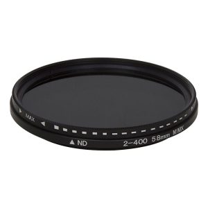 58mm ND Fader Neutral Density Adjustable Variable Filter ND 2 to ND 400 Filter (Black)