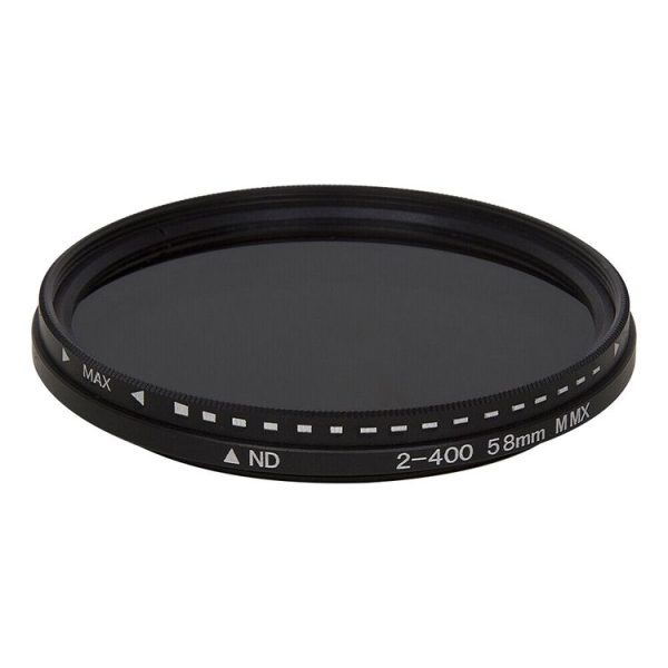 58mm ND Fader Neutral Density Adjustable Variable Filter ND 2 to ND 400 Filter (Black)