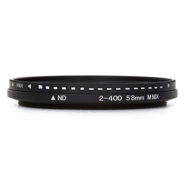 58mm ND Fader Neutral Density Adjustable Variable Filter ND 2 to ND 400 Filter (Black) - Image 3
