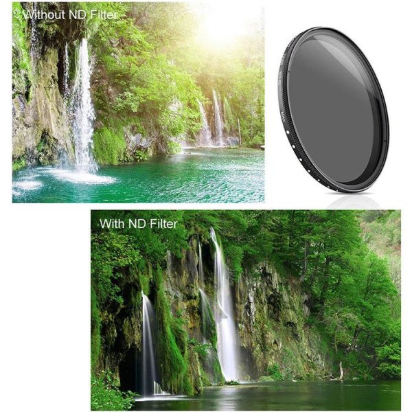 62mm ND Fader Neutral Density Adjustable Variable Filter ND2 to ND400 Filter (Black) - Image 5