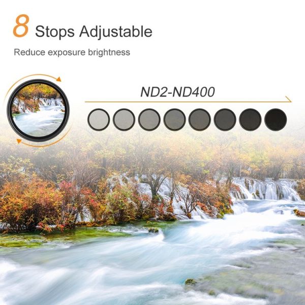 77mm ND Fader Neutral Density Adjustable Variable Filter ND 2 to ND 400 Filter (Black) - Image 6