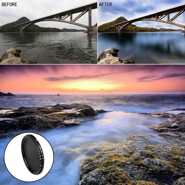 77mm ND Fader Neutral Density Adjustable Variable Filter ND 2 to ND 400 Filter (Black) - Image 7