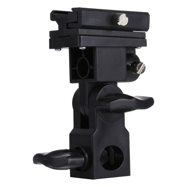 B Type Flash Light Stand Bracket (Black) - Image 2