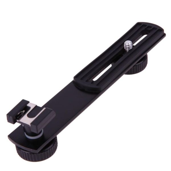 Metal Flash Bracket for DSLR Camera (Black) - Image 2