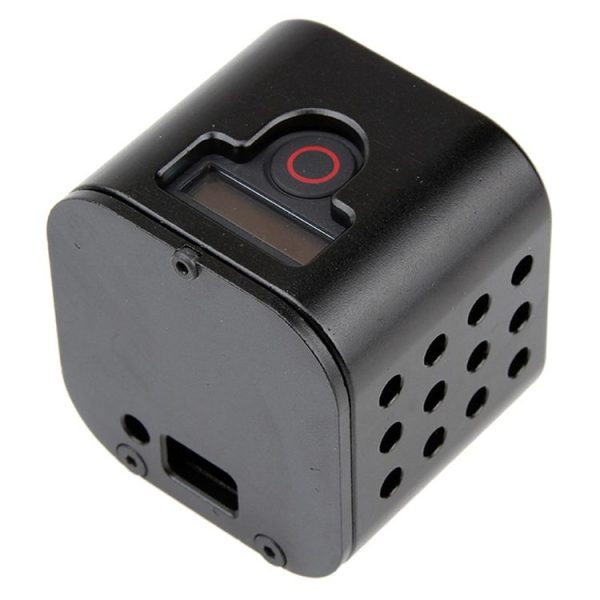 Housing Shell CNC Aluminum Alloy Protective Cage with Insurance Back Cover for GoPro HERO5 Session / HERO4 Session / HERO Session (Black) - Image 6