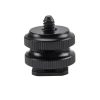 Reinforced Hot Shoe Aluminum Alloy 1 / 4 inch Screw Adapter with Double Nut for DSLR Cameras, GoPro HERO9 Black / HERO8 Black / 7 / 6 / 5 / 5 Session / 4 / 3+ / 3 / 2 / 1 - Image 2