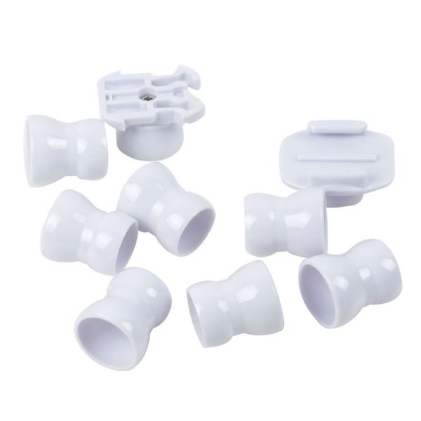TMC HR127 7 Joint 360 Degrees Rotation Adjustable Neck for GoPro, Insta360, DJI and Other Action Cameras (White) - Image 4