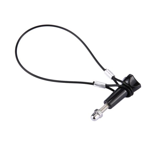 Stainless Steel Lanyard / Tether with Screw for GoPro HERO11 Black / HERO10 Black / HERO9 Black / HERO8 Black / 7 / 6 / 5 / 5 Session / 4 / 3+ / 3 / 2 / 1 (Black) - Image 2