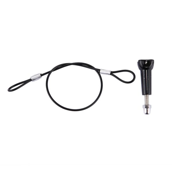 Stainless Steel Lanyard / Tether with Screw for GoPro HERO11 Black / HERO10 Black / HERO9 Black / HERO8 Black / 7 / 6 / 5 / 5 Session / 4 / 3+ / 3 / 2 / 1 (Black) - Image 4