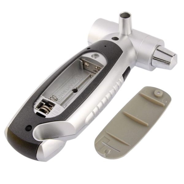 4 in 1 (Digital Tire Gauge + Flashlight + Emergency Hammer + Emergency Seat Belt Cutter) Emergency Utility Tool (Silver) - Image 5