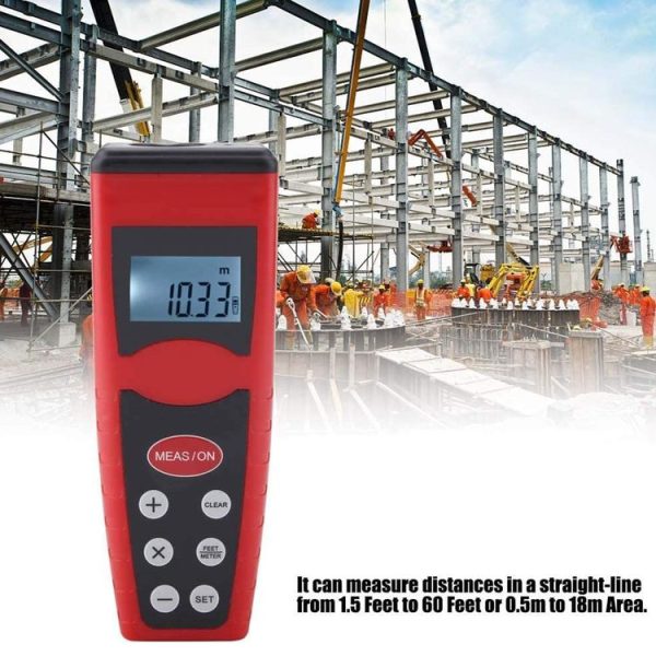 Ultrasonic Distance Measure Measurer with Laser Pointer, Range: 0.5-18m (CP-3000) - Image 7