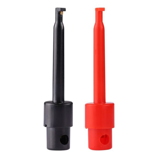 1 Pair 56mm Black and Red Hook Type Test Probe Clip (Large Size) - Image 2