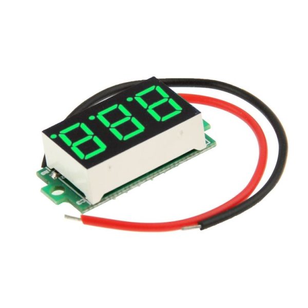 DC 3.2-30V Green Light Mini Digital Voltage Panel Meter - Image 2
