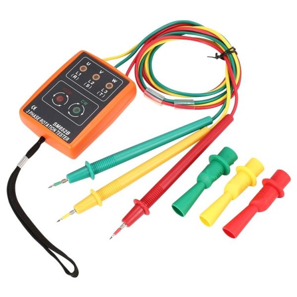 SM852B 3 Phase Rotation Tester Indicator Detector Meter (Orange) - Image 4