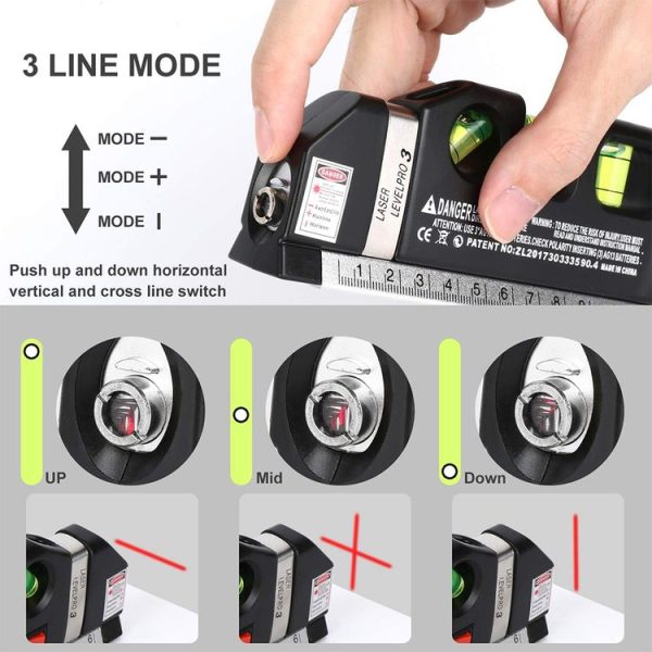 Level Laser Aligner Horizon Vertical Measuring Tape - Image 10