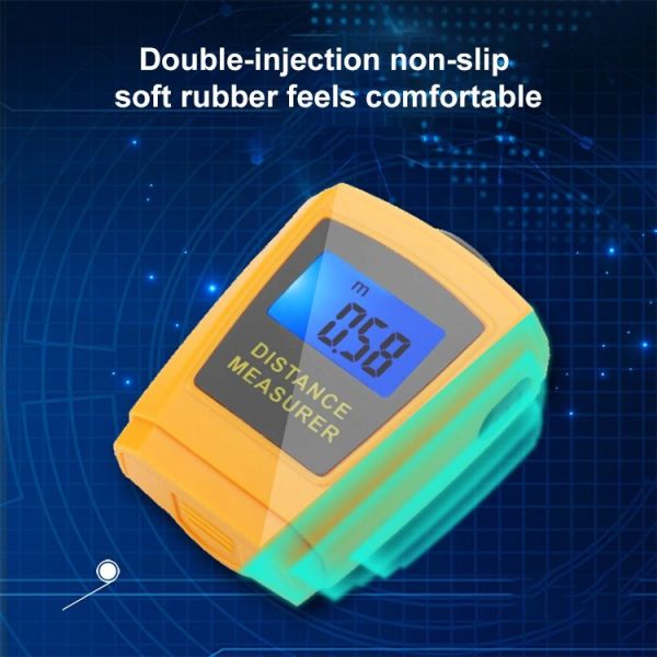 Mini Ultrasonic Distance Measurer with Laser Pointer (Orange) - Image 7
