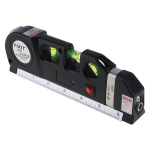 Laser Level with Tape Measure Pro 3 (250cm), LV-03 (Black)