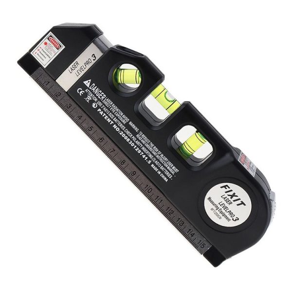 Laser Level with Tape Measure Pro 3 (250cm), LV-03 (Black) - Image 2