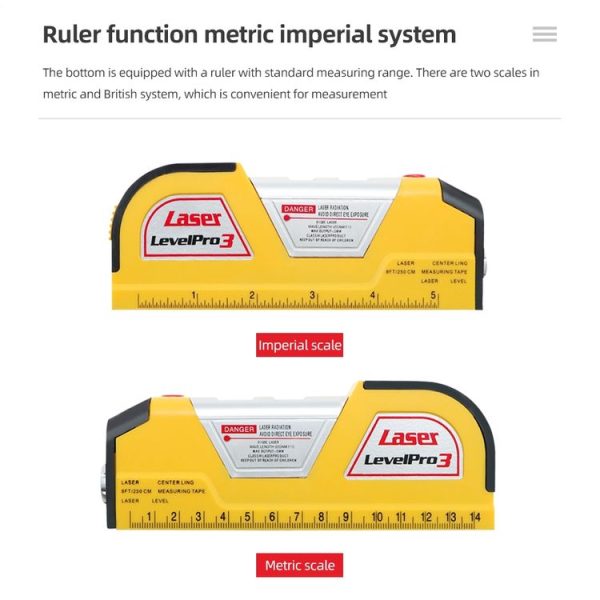 Laser Level with Tape Measure Pro 3 (250cm) - Image 4