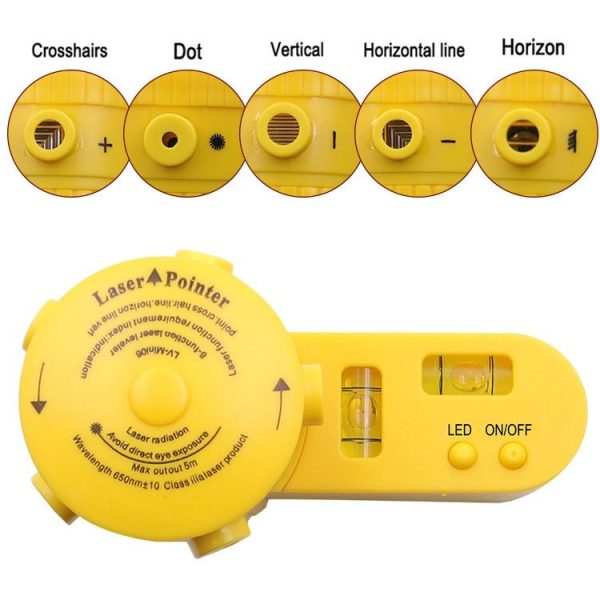 LV-06 8-Function Laser Level Leveler with Tripod (Yellow) - Image 5