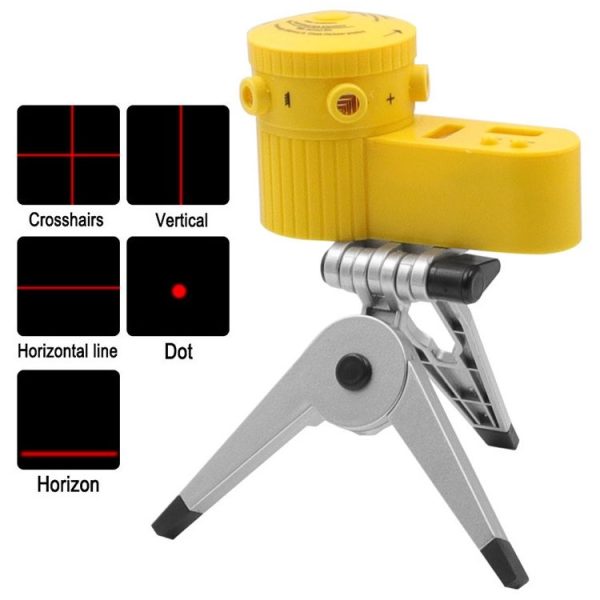 LV-06 8-Function Laser Level Leveler with Tripod (Yellow) - Image 6