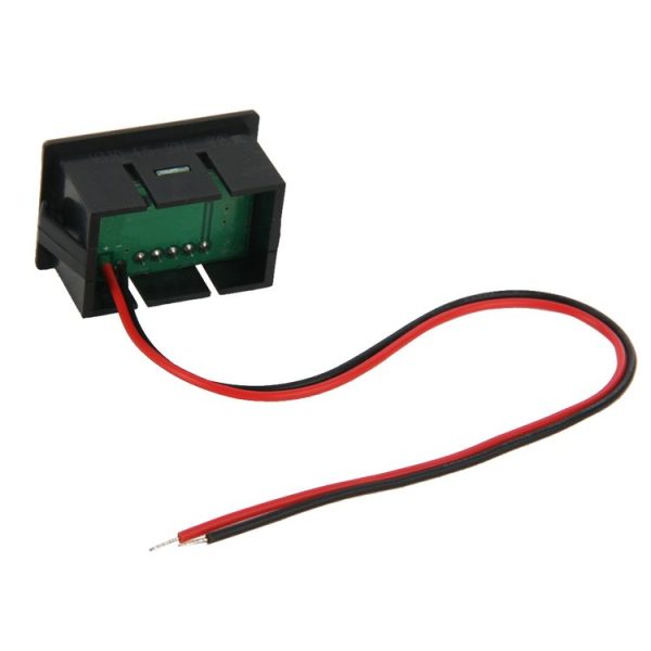 V33D 2 Wires Red Light Display Mini Digital Voltage Meter, Measure Voltage: DC 4.5-120V - Image 3