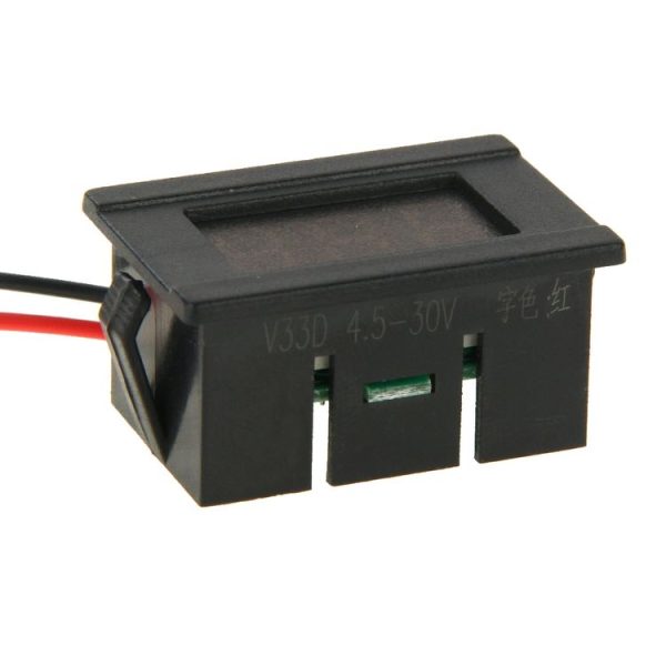 V33D 2 Wires Red Light Display Mini Digital Voltage Meter, Measure Voltage: DC 4.5-120V - Image 4