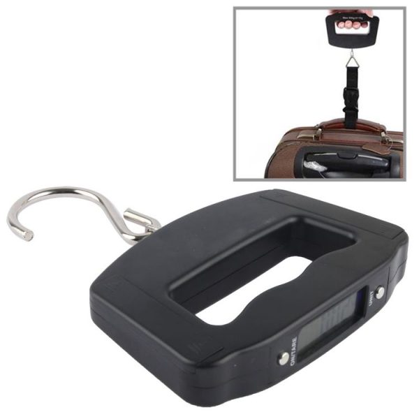 50kgx10g LCD Electronic Travel Luggage Hook Weight Scale (Black) - Image 2