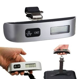 Mini Handheld Luggage Electronic scales with Zero and Tare (Black)