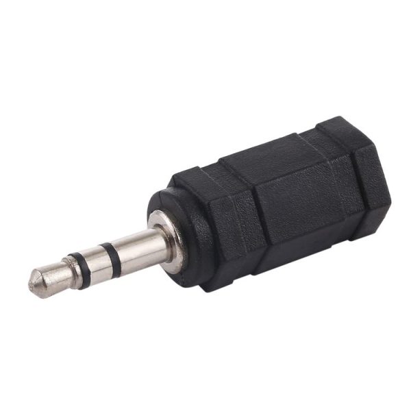 3.5mm Male to 2.5mm Female Audio Adapter (Black) - Image 3
