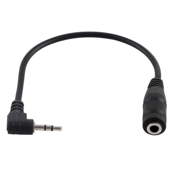 2.5mm Male Elbow to 3.5mm Female Audio Stereo Converter Adapter Cable - Image 3
