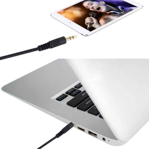 1m 3.5mm Male to 3.5mm Male Plug Stereo Audio Aux Cable (Black + Gold Plated Connector) - Image 4