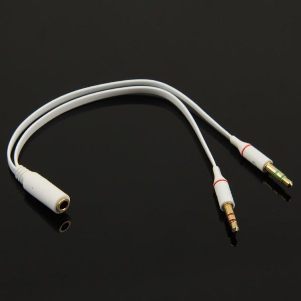 3.5mm female to 3.5mm Male Microphone Jack + 3.5mm Male Earphone Jack Adapter Cable - Image 4