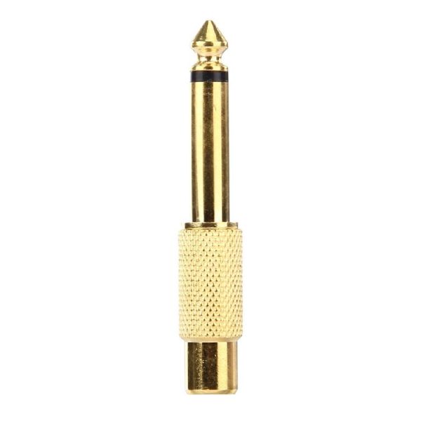 Gold Plated 6.35mm Memo Male to RCA Headphone Jack Adapter - Image 2