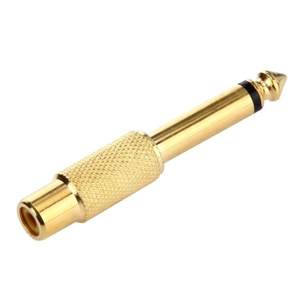Gold Plated 6.35mm Memo Male to RCA Headphone Jack Adapter - Image 3
