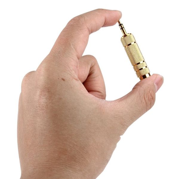Gold Plated 3.5mm Plug to 6.35mm Stereo Jack Adaptor Socket Adapter - Image 5