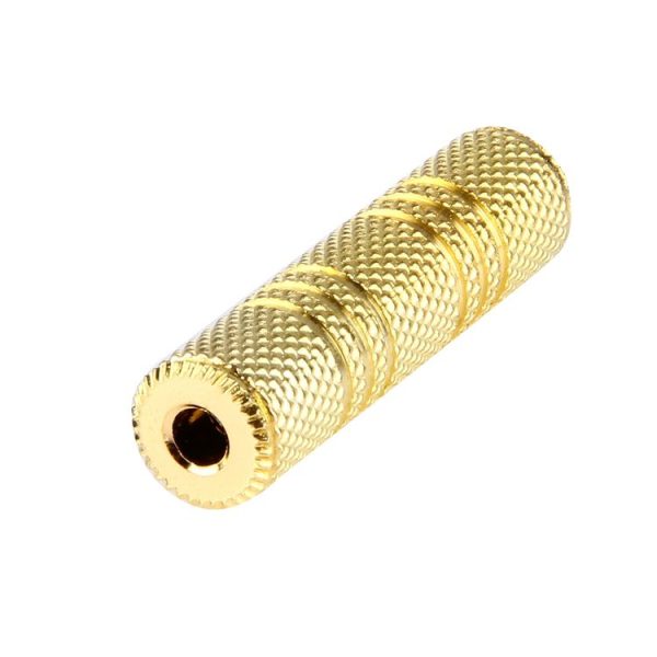 Gold Plated 3.5mm Female to 3.5mm Stereo Jack Adaptor Socket Adapter - Image 2