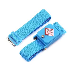 Wireless Anti Static ESD Discharge Cable Band Wrist Strap (Baby Blue)