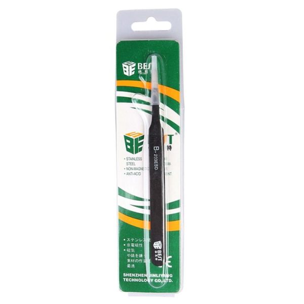 BEST BST-203ESD 202 Stainless Steel Anti-static Tip Tweezers - Image 7