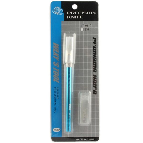 WLXY-9310, WLXY Tool Precision Knife with Replaceable Blade for Mat Carving / Scoring / Trimming, OAL: 145mm, Size: 121mm x 6mm Diameter (Blue) - Image 6