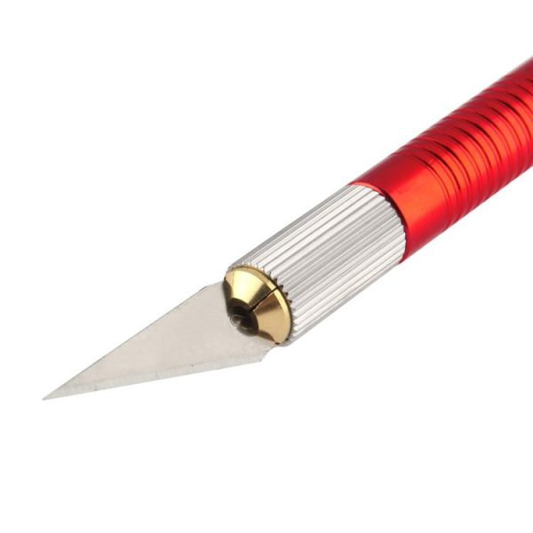 WLXY-9311, WLXY Tool Precision Knife with Replaceable Blade for Mat Cutting / Model Making / Etching / Carving / Scoring / Trimming, OAL: 145mm, Size: 121mm x 10mm Diameter (Red) - Image 4