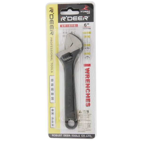 R DEER 0-20mm Carbon Steel Adjustable Spanner Professional Tools (Black) - Image 7